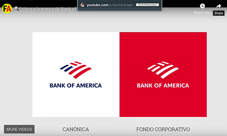 Crítica a la marca de 'Bank of America'